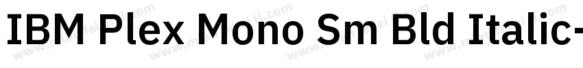 IBM Plex Mono Sm Bld Italic字体转换